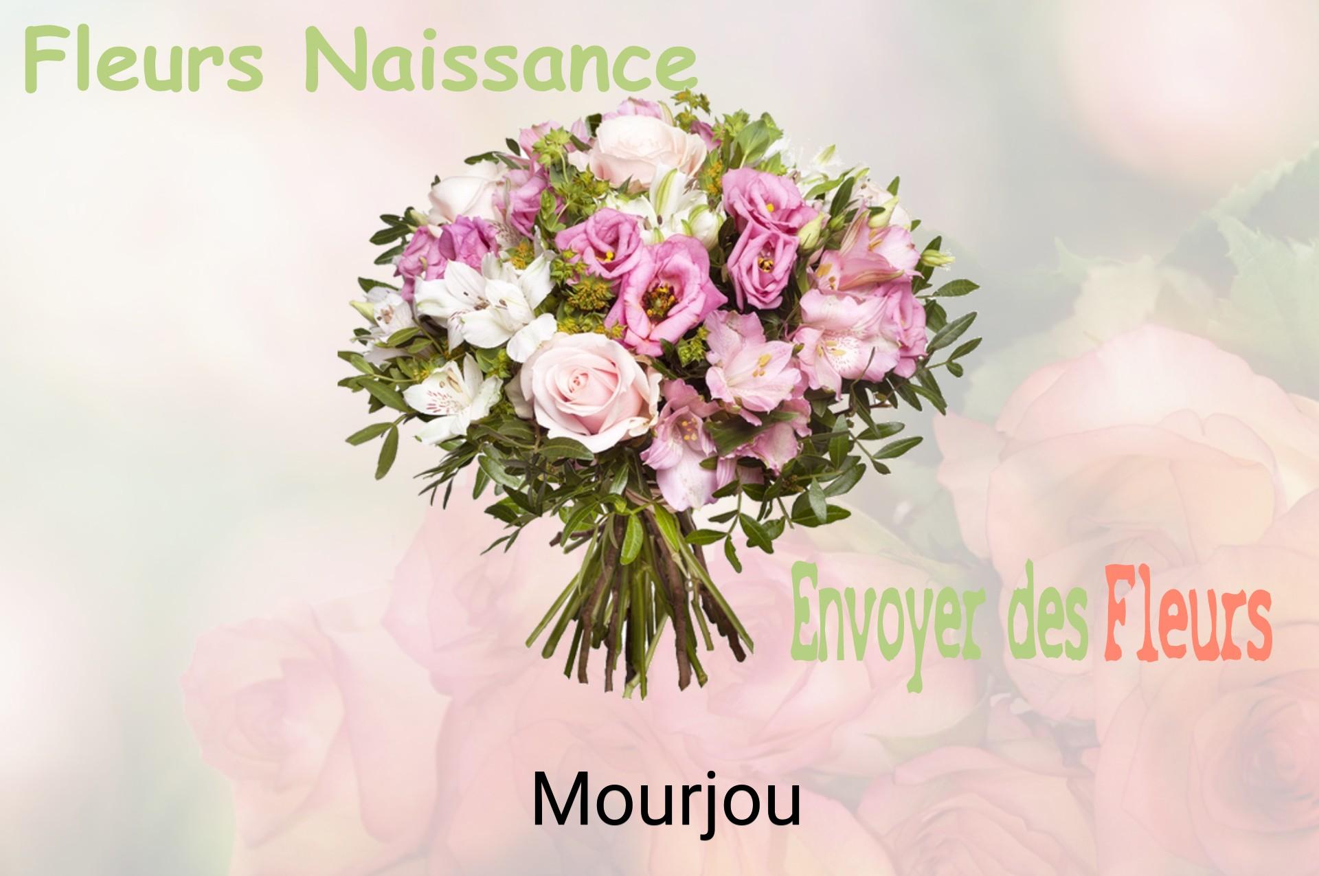 Bouquet de fleurs de naissance livré à Mourjou